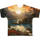 AQUAMETAVERSEの朝の穏やかな雰囲気 Marsa 106 フルグラフィックTシャツ