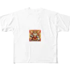 kaiminsapoのキング琉球　ビックリマン風 フルグラフィックTシャツ