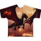 ヤス屋のドラゴン フルグラフィックTシャツ