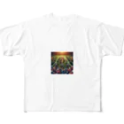 Kare-Raisuの色んなスポーツ　ボール　道具　おしゃれ　アメフト　バスケ All-Over Print T-Shirt