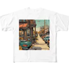 American Comic StyleのAmerican Comic City Landscape 3 フルグラフィックTシャツ