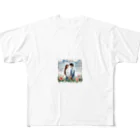 Lovers-chapelの支え合う恋人4 All-Over Print T-Shirt