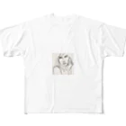 Schiele_sarieriの線画の女性3 フルグラフィックTシャツ