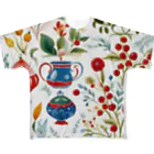 (っ◔◡◔)っ ♥ Le Petit Trésor ♥の花の詩カップ(The Flower Poetry Cup) フルグラフィックTシャツ