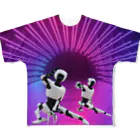 MEGROOVEの踊るロボット🤖 フルグラフィックTシャツ