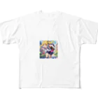 アニメ好きの野生味溢れる店J JK専門店の元気はつらつな、金髪ポニーテールJK All-Over Print T-Shirt