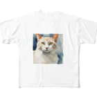 AIフォトSHOPの猫アート フルグラフィックTシャツ