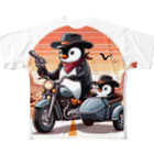 Cielo5924のカウボーイペンギン フルグラフィックTシャツ