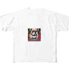 barisukaのフェイスアートするブルドッグ All-Over Print T-Shirt