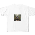 saijo79の鳥の餌を食べるゴリラ All-Over Print T-Shirt