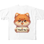 ぷるぱらの【ぽめちい】シリーズ （Thanks バージョン） All-Over Print T-Shirt