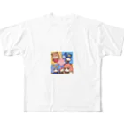 カピパーラ🐻ののほほん戦隊カピバ～ラファイブ♪ All-Over Print T-Shirt