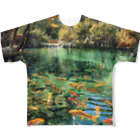 AQUAMETAVERSEの透き通ってる長良川で泳いいる魚たち アメジスト 2846 フルグラフィックTシャツ