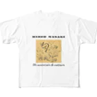 正木嘉兵衛商店のHIDEO MASAKI 生誕120年記念グッズ　【波跳びウサギ】 All-Over Print T-Shirt