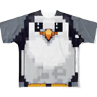 hakusyuuの優しい眼差しペンギン フルグラフィックTシャツ