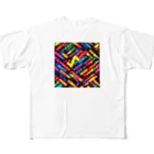 Happy　Rainbow　Flagのレインボーフラッグ All-Over Print T-Shirt