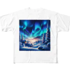 すずらん24のオーロラのある風景 All-Over Print T-Shirt