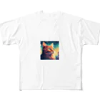 ロマンティックの何かを眺める猫のグッズ All-Over Print T-Shirt