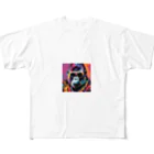 Rabbitのネオンカラーゴリラくん All-Over Print T-Shirt