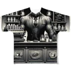 ゴリラショップのThe Mighty Gorilla Coffee Shop  All-Over Print T-Shirt