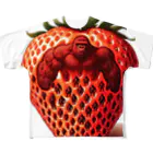 ゴリラショップのThe Mighty Gorilla Strawberry  フルグラフィックTシャツ