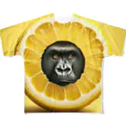 ゴリラショップのThe Mighty Gorilla Lemon  All-Over Print T-Shirt