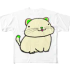 まるちょ屋の猫のほげお フルグラフィックTシャツ