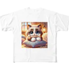 TomaTracksの骨をくわえた猫ちゃん All-Over Print T-Shirt