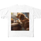 ponazuの帰りを待つ犬 All-Over Print T-Shirt