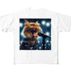 adarahのヘビメタシャウト猫 フルグラフィックTシャツ