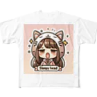 mimikkyu322のsleepy　girl2 フルグラフィックTシャツ