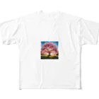 ニコショップの桜の木 フルグラフィックTシャツ