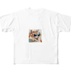 Ryu_1055のワイルドキャット フルグラフィックTシャツ