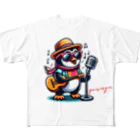 yosuga-aの陽気なペンギン フルグラフィックTシャツ
