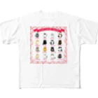 そぼろのプリント屋さんのキャットカラーガイド（ねこ図鑑） All-Over Print T-Shirt