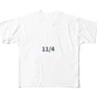 AY-28の日付グッズ　１１/4 バージョン フルグラフィックTシャツ