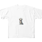 Kawaii あにまるこれくしょんのアイリッシュ・ウルフハウンド【かわいい動物たち】 All-Over Print T-Shirt