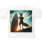 かわクールの夏の狐 フルグラフィックTシャツ