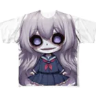 saitou1x4のホラー　かわいいグール３ フルグラフィックTシャツ