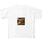 maruの湖畔の静寂な日の出 All-Over Print T-Shirt