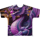 comati12の神秘的な紫の神龍 All-Over Print T-Shirt