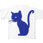 MEGROOVEのシルエットにゃん🐱 フルグラフィックTシャツ