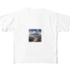 AQUAMETAVERSEの山の美しい風景　なでしこ1478 フルグラフィックTシャツ