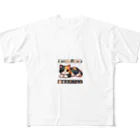 NEKOMARUDOUの三毛猫ペイント All-Over Print T-Shirt