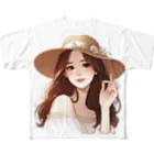 takoyaki-shopの涼しげな女性1 All-Over Print T-Shirt