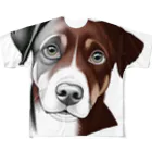 Ama'sのじっと見つめる犬さん フルグラフィックTシャツ