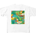 ALICE  BELLのサンシャインアヒル All-Over Print T-Shirt