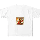 nekodoragonの火噴き猫ドラゴン All-Over Print T-Shirt