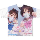 midori_kawaのYuki&JK セーラー服コラボ 夢をつかみ取れ❗️ All-Over Print T-Shirt