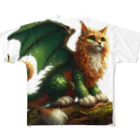 nekodoragonの森の猫ドラゴン　背景透過ver All-Over Print T-Shirt